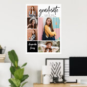 写真モダンコラージュ卒業記念 ポスター (ホームオフィス)