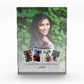 写真モダンコラージュ卒業 | ヘビーホワイト フォトブロック (正面)