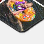 写真モダンコラージュ家族の姓モノグラム デスクマット (コーナー)