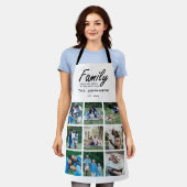 写真モダンコラージュ家族引用文タイポグラフィ名 エプロン (着用した状態)