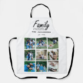 写真モダンコラージュ家族引用文タイポグラフィ名 エプロン (正面)