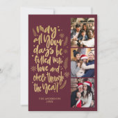 写真モダンコラージュ年始スクリプト シーズンカード (正面)