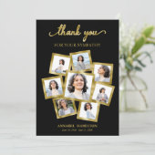写真モダンコラージュ悔やみや弔慰ありがとう 招待状 (スタンド正面)