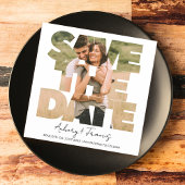 写真モダンコラージュ日付の結婚式の招待を保存 セーブザデート