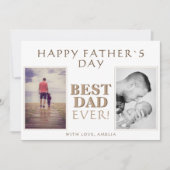 写真モダンコラージュ最高のパパ永遠の父の日 カード (正面)