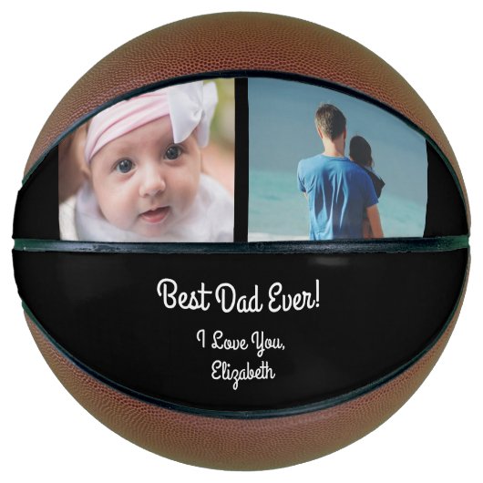 写真モダンコラージュ最高のパパ永遠の父の日 バスケットボール (正面)