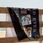 写真モダンコラージュ最高のパパ ビーチタオル