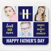 写真モダンコラージュ最高のパパEver マウスパッド (正面)