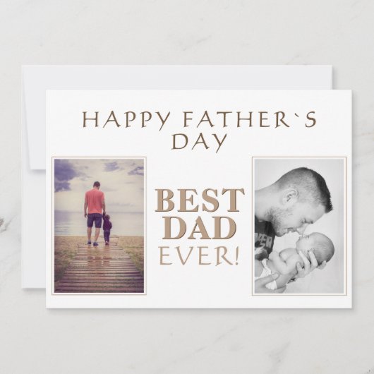写真モダンコラージュ最高のパパEver Father's Day Ca カード (正面)