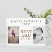写真モダンコラージュ最高のパパEver Father's Day Ca カード (スタンド正面)