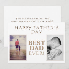 写真モダンコラージュ最高のパパEver Father's Day Ca カード