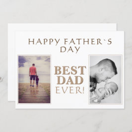 写真モダンコラージュ最高のパパEver Father's Day Ca カード