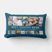 写真モダンコラージュ最高の「Daddy Ever」 ランバークッション (正面)