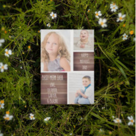 写真モダンコラージュ母の日カード 招待状