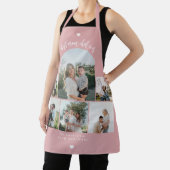 写真モダンコラージュ母の日ピンク エプロン (インサイチュ)