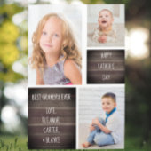 写真モダンコラージュ父のおじいちゃんの日用カード 招待状