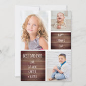 写真モダンコラージュ父の日カード 招待状 (正面)