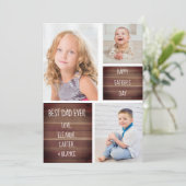 写真モダンコラージュ父の日カード 招待状 (スタンド正面)