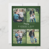 写真モダンコラージュ父の日ホリデーカード サンキューカード (正面)