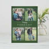写真モダンコラージュ父の日ホリデーカード サンキューカード (スタンド正面)