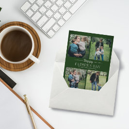 写真モダンコラージュ父の日ホリデーカード サンキューカード