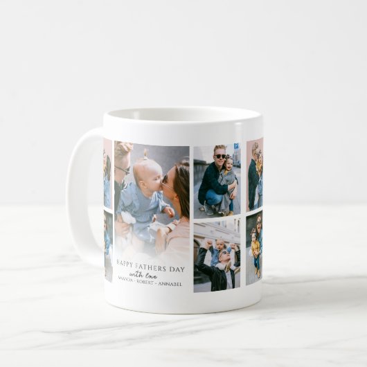 写真モダンコラージュ父の日 コーヒーマグカップ (正面左)