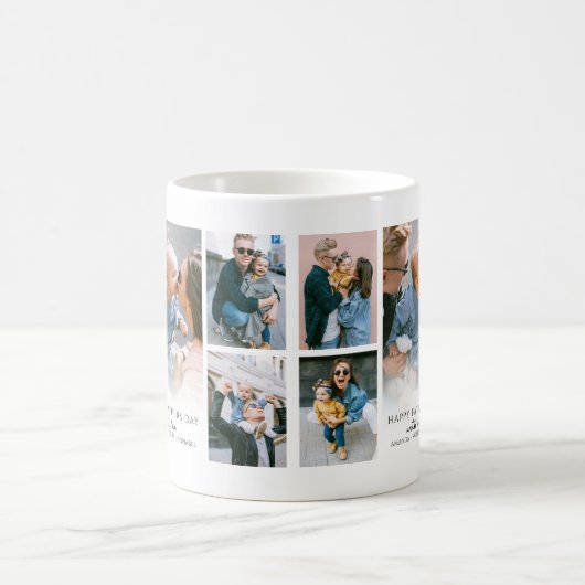 写真モダンコラージュ父の日 コーヒーマグカップ (中央)