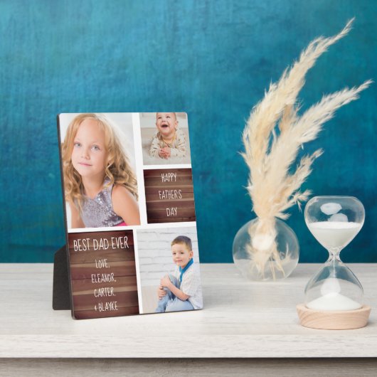 写真モダンコラージュ父の日 フォトプラーク (側面)