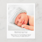 写真モダンコラージュ生誕発表 (裏面)