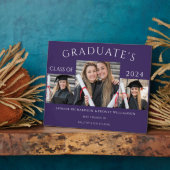 写真モダンコラージュ紫 フォトプラーク (側面)