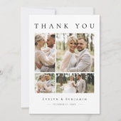 写真モダンコラージュ結婚のサンキューカード サンキューカード (正面)