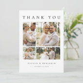 写真モダンコラージュ結婚のサンキューカード サンキューカード (スタンド正面)