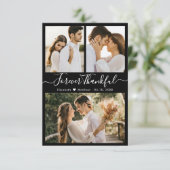 写真モダンコラージュ結婚のサンキューカード サンキューカード (スタンド正面)