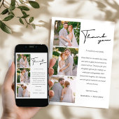 写真モダンコラージュ結婚のサンキューカード サンキューカード