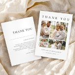 写真モダンコラージュ結婚のサンキューカード サンキューカード<br><div class="desc">4枚の大切な写真のレイアウトを備えモダンたフォトコラージュのサンキューカードを使用し結婚て、あなたの特別な日の魔法をキャプチャすお洒落る。白と黒エレガントのデザインと清潔なタイポグラフィミニマルは、新郎新婦からの心からのメッセージを美しく浮き彫りにする。簡単をパーソナライズするには、このカードは洗練された感謝していあなたの言い方に最適な方法であモダンるもし。そして、私は助けを必要と救済しているためにここにいる！</div>