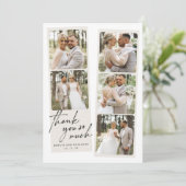 写真モダンコラージュ結婚のサンキューカード サンキューカード (スタンド正面)