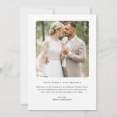 写真モダンコラージュ結婚のサンキューカード サンキューカード (裏面)