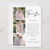 写真モダンコラージュ結婚のサンキューカード サンキューカード (正面)