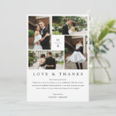 写真モダンコラージュ結婚のサンキューカード 招待状 (スタンド正面)