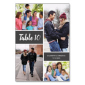 写真モダンコラージュ結婚のテーブル番号 テーブルナンバー (裏面)