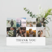 写真モダンコラージュ結婚の感謝 サンキューカード (スタンド正面)