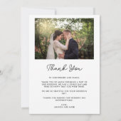 写真モダンコラージュ結婚の感謝 サンキューカード (裏面)