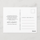 写真モダンコラージュ結婚の感謝 ポストカード (裏面)