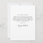 写真モダンコラージュ結婚ズ サンキューカード (裏面)