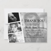 写真モダンコラージュ葬儀サンキューカード サンキューカード (正面)