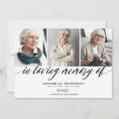 写真モダンコラージュ葬儀サンキューカード サンキューカード (正面)