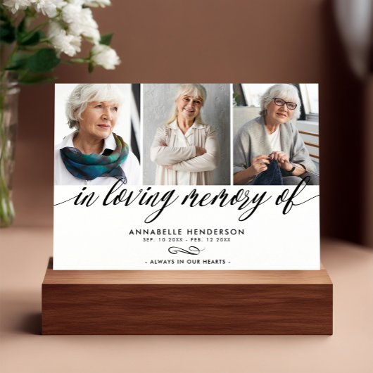 写真モダンコラージュ葬儀サンキューカード サンキューカード