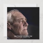 写真モダンコラージュ葬儀悔やみや弔慰 サンキューカード (裏面)