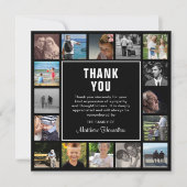 写真モダンコラージュ葬儀悔やみや弔慰 サンキューカード (正面)