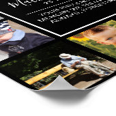 写真モダンコラージュ葬儀悔やみや弔慰 ポスター (角)